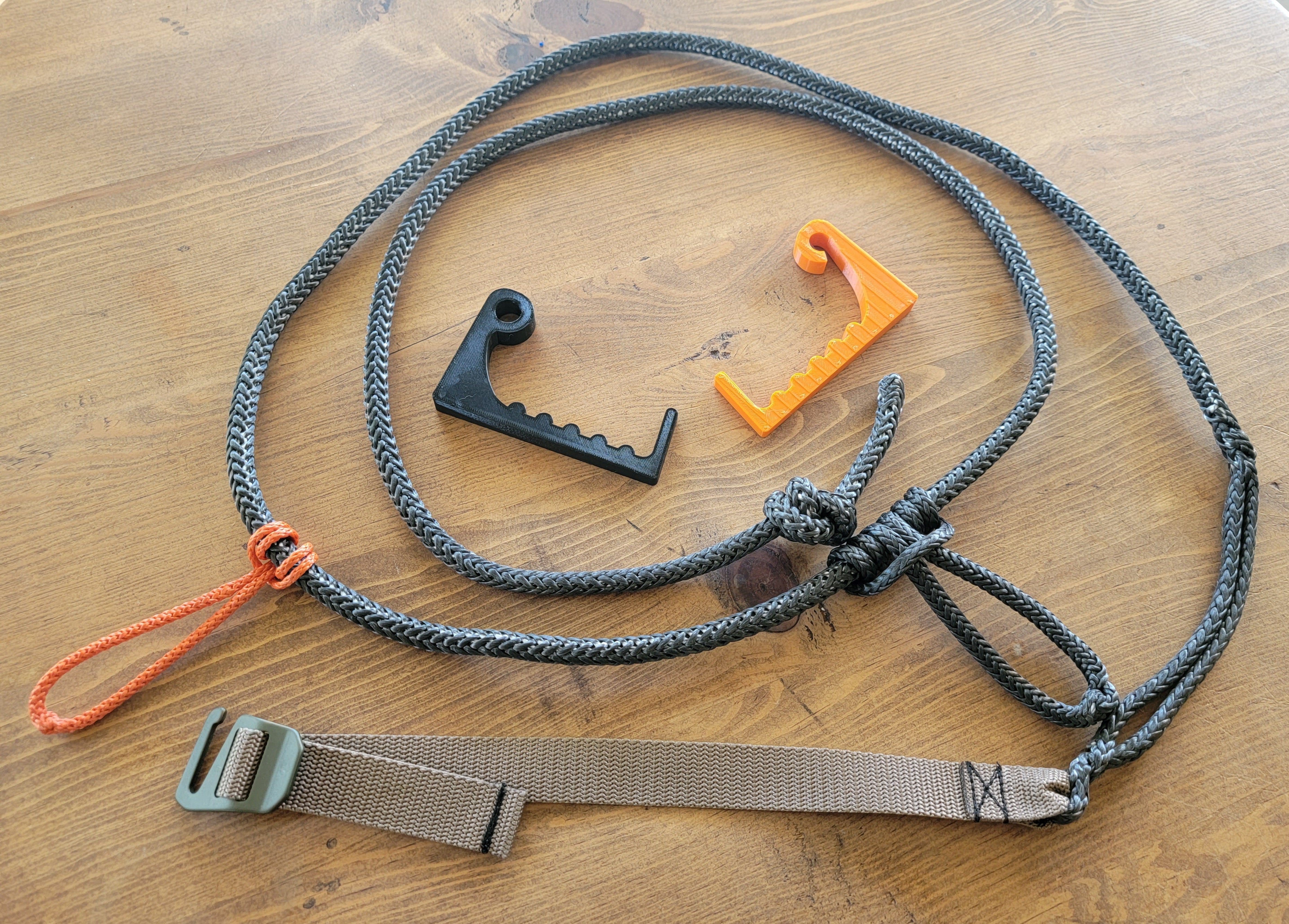 1/4" AmSteel Tether with Tether Bow Hanger WEBBING Package