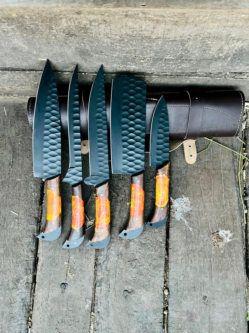 Here’s a fresh, seasonally tuned rewrite with trending keywords, perfect for SEO and gifting themes:  Product Title: Damascus Steel Handmade Chef Knife Set with Sharpener – Perfect Gift for Wife, Husband, or Valentine’s Day