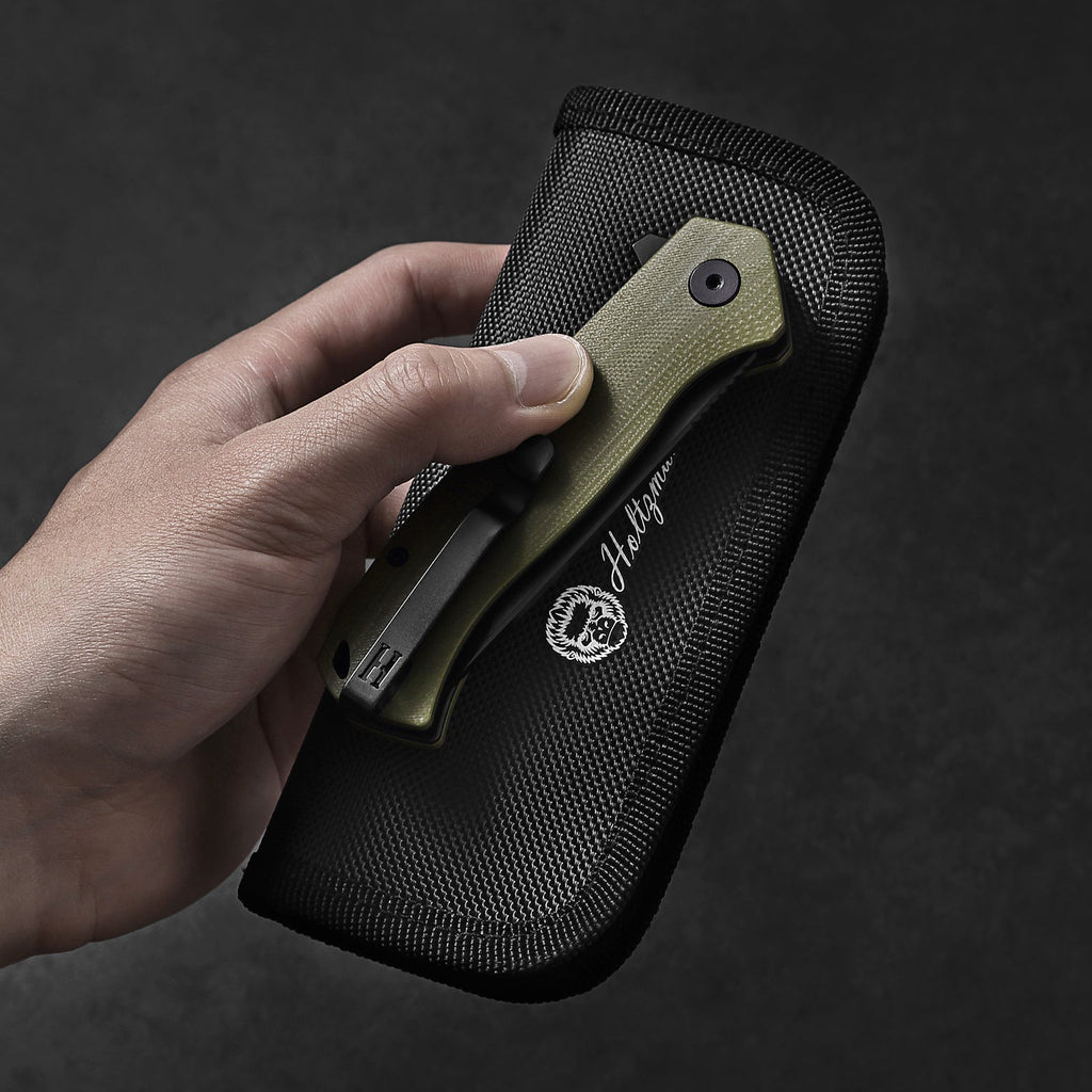 The Pathfinder Folding Pocket Knife Giftset for Men and Women (Green and Silver)