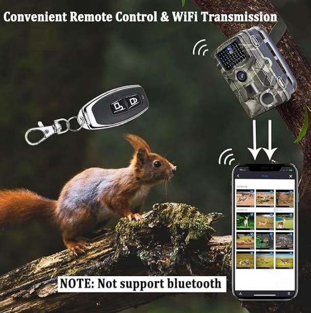 Redbrook Outdoors - Trail Camera WiFi 24MP 1080P Game Camera