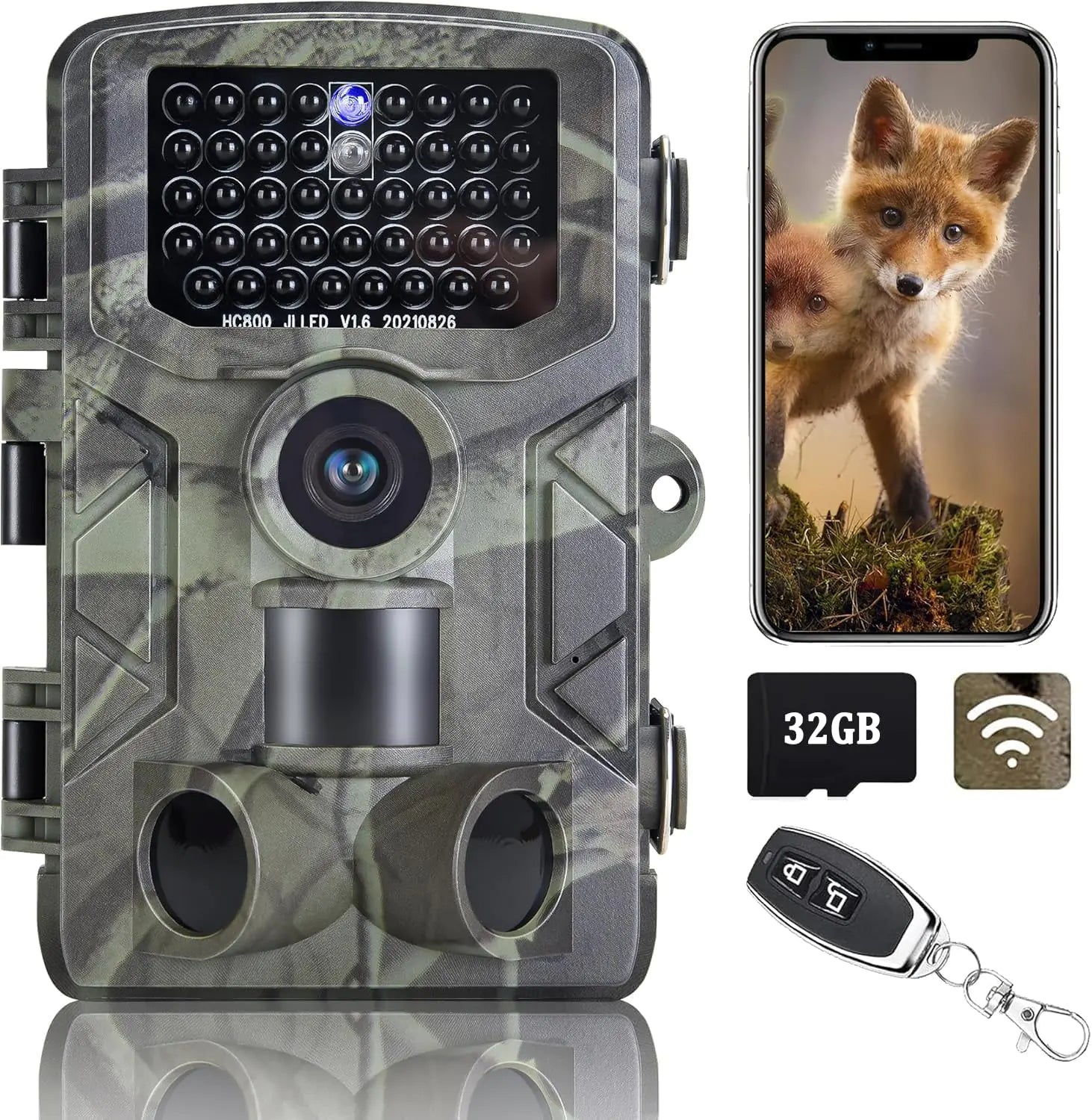 Redbrook Outdoors - Trail Camera WiFi 24MP 1080P Game Camera